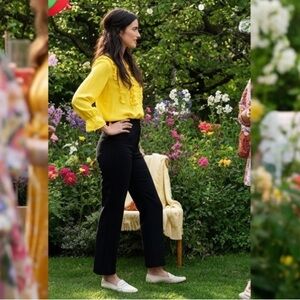 Miller The Label black straight cut pants, side pockets, button & zip closure 🖤